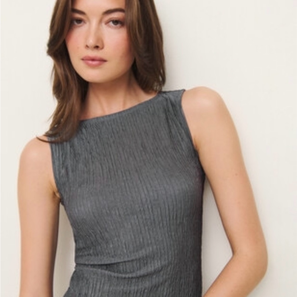 Reformation Dusk Knit Top in Gray